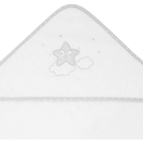 DUFFI BABY MAXICAPA BAÑO ESTRELLA PLATA 100%ALGODON