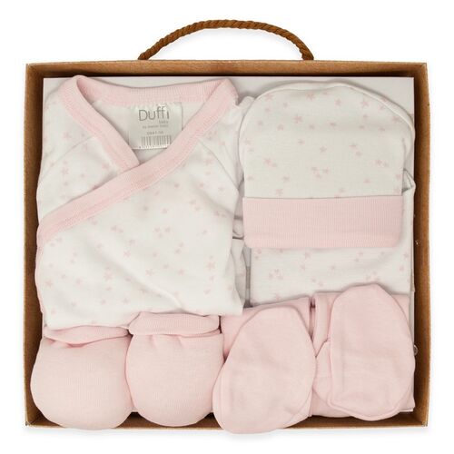 DUFFI BABY SET REGALO BAMBÚ 5 PZAS ROSA