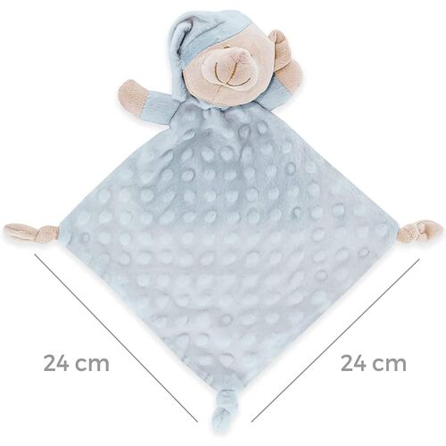 DUFFI BABY DOU DOU OSITO+MANTA LUXE AZUL 80X110