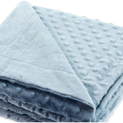 DUFFI BABY DOU DOU OSITO+MANTA LUXE AZUL 80X110