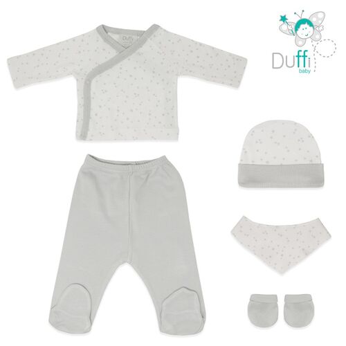 DUFFI BABY SET REGALO BAMBÚ 5 PZAS PLATA