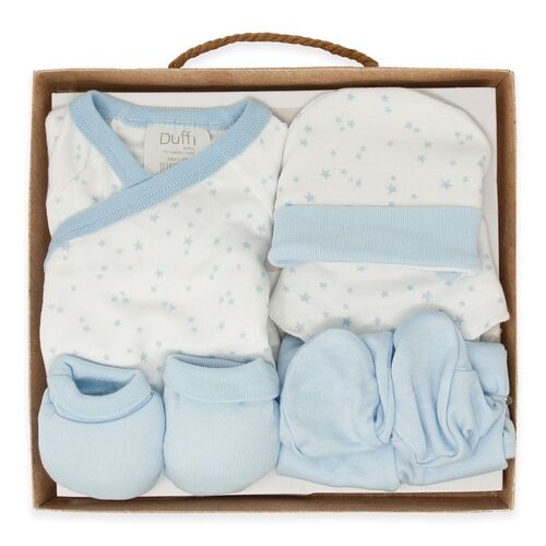 DUFFI BABY SET REGALO BAMBU 5 PZAS AZUL