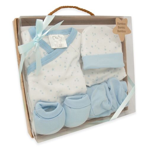 DUFFI BABY SET REGALO BAMBU 5 PZAS AZUL