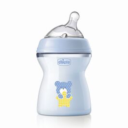 CHICCO BIBERON NATURALFEELING PP 2M+ 250ML AZUL