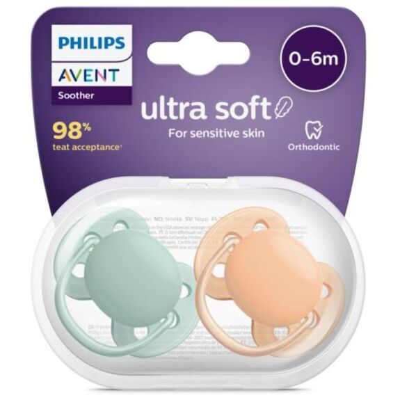 AVENT 2 CHUPETES ULTRA SOFT NEUTRO