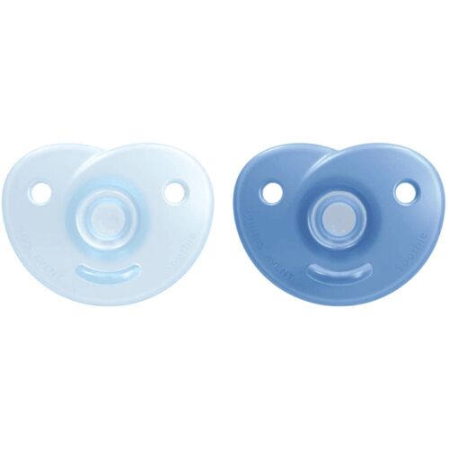 AVENT 2 CHUPETES CURVED SOOTHIES SIL 0-6 NIÑO
