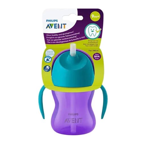 AVENT VASO PAJITA 210 ML +6M MORADO