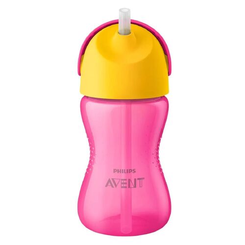 AVENT VASO CON PAJITA 300 ML ROSA