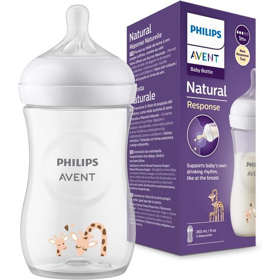 AVENT BIBERON NATURAL RESPONSE 260 ML JIRAFA