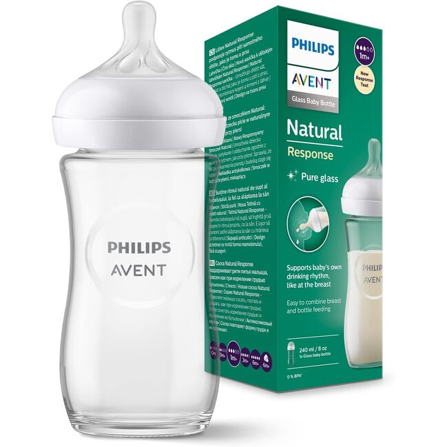 AVENT BIBERON NATURAL RESPONSE 240 ML CRISTAL