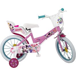 TOIMSA BICICLETA 14 MINNIE + ASIENTO MUÑECA