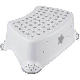 PLASTIMYR TABURETE BAÑO ESTRELLAS BLANCO