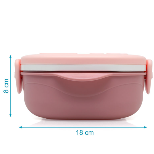 KIOKIDS CAJA ALMUERZO 450ML ACERO INOX ROSA