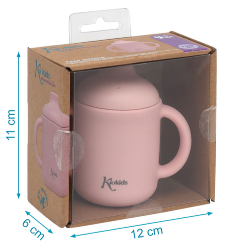 KIOKIDS TAZA 120ML SILICONA ROSA