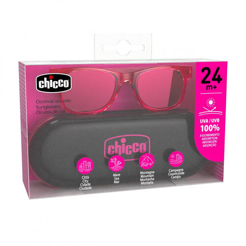 CHICCO GAFAS SOL TRANSPARENTE ROSA 24M+