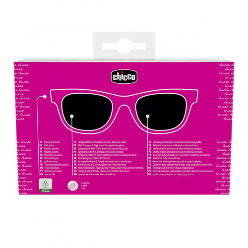 CHICCO GAFAS SOL TRANSPARENTE ROSA 24M+