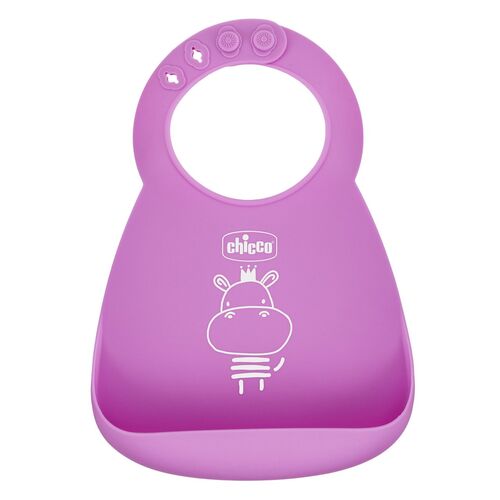 CHICCO SET COMIDA SILICONA ROSA 6M+