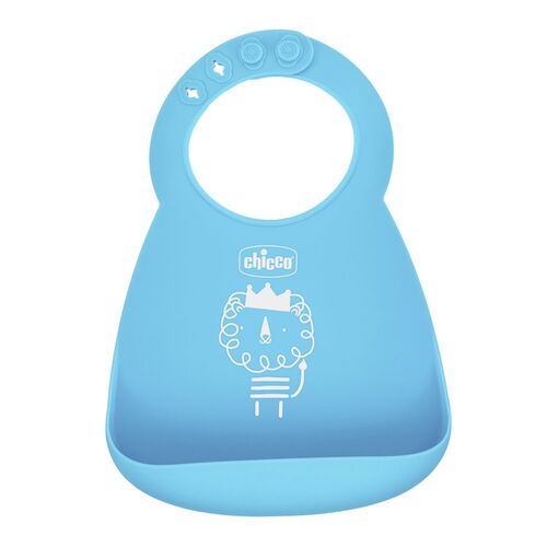 CHICCO SET COMIDA SILICONA AZUL 6M+