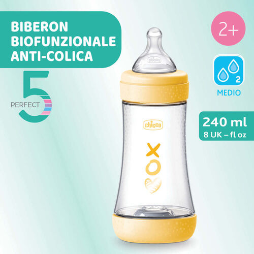 CHICCO BIBERON PERFECT5 2M+ 240ML SIL NEUTRO