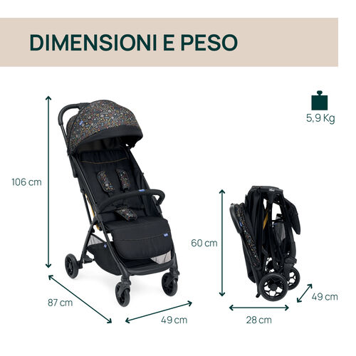 CHICCO SILLA PASEO GLEE PLAYFULL BLACK