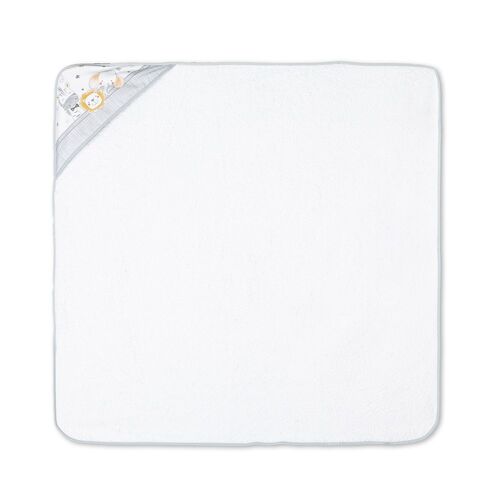 INTERBABY CAPA BAÑO 1X1 BCO/GRIS ANIMALITOS