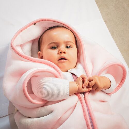 MANTA BABY SACO RACHEL OSITO NUBE ROSA