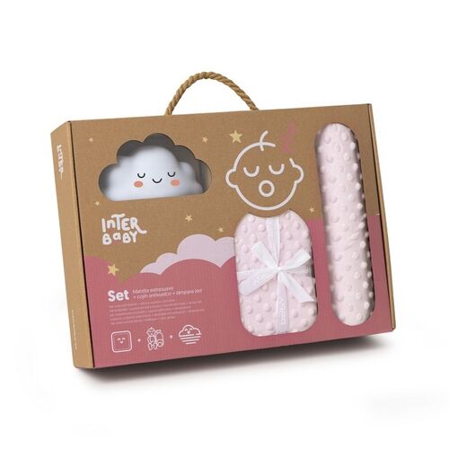 INTERBABY MANTA+ANTIVUELCO+LAMPARA ROSA ...