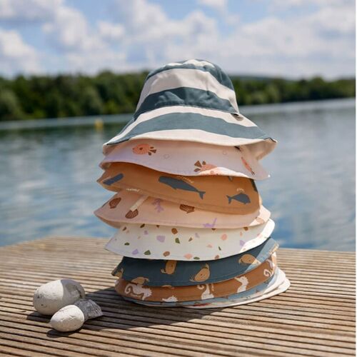 LASSIG GORRITO NIÑO BLOCKS STRIPES MILKY/BLUE 19-36