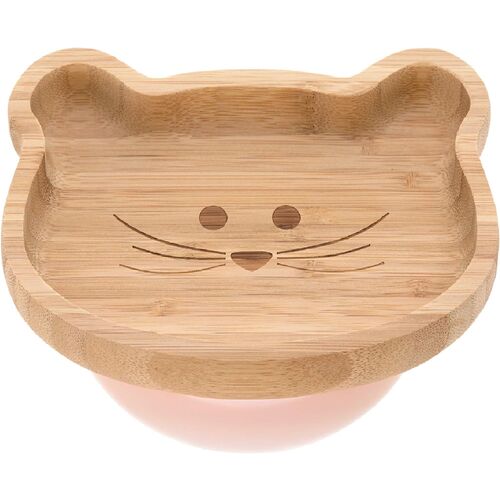 LASSIG PLATO BAMBU CAT ROSA