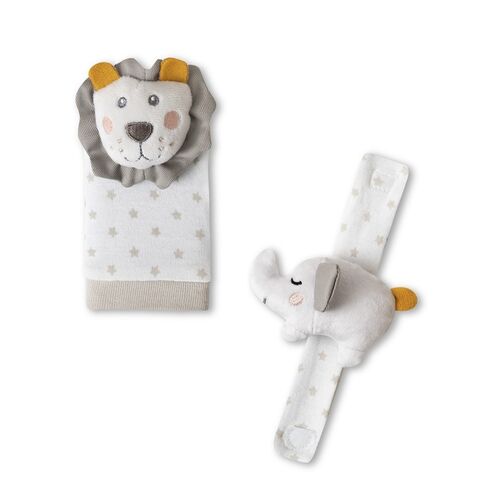INTERBABY SET SONAJEROS PARA PIES Y MUÑECA LEON