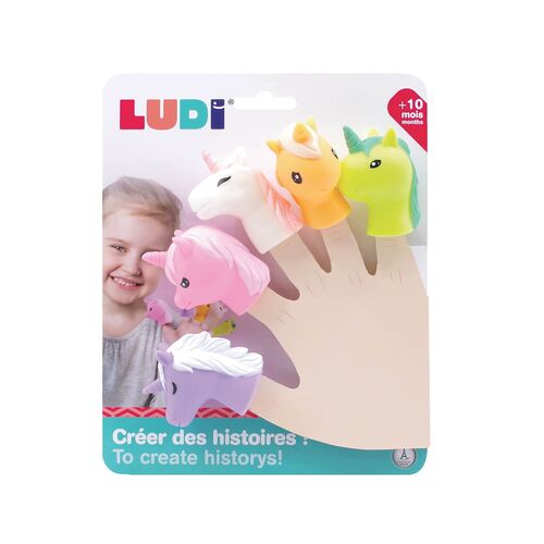 LUDI MARIONETAS DE DEDO UNICORNIO