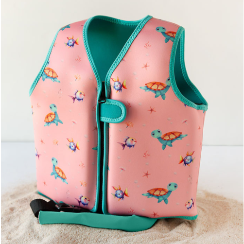 KIOKIDS CHALECO TORTUGAS NEOPRENO ROSA 12-24