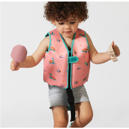 KIOKIDS CHALECO TORTUGAS NEOPRENO ROSA 12-24