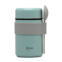 KIOKIDS TERMO +CUCHARA 500ML SALVIA