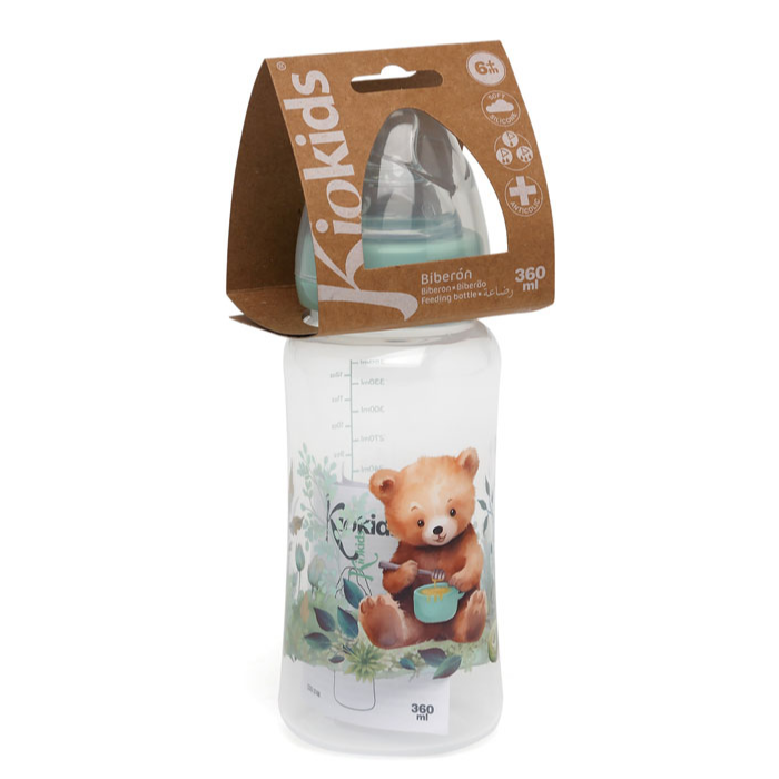 KIOKIDS BIBERON 360ML SAGE +6M