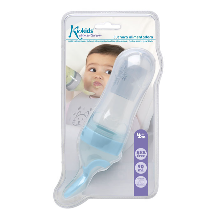 KIOKIDS CUCHARA DISPENSADORA 90ML AZUL