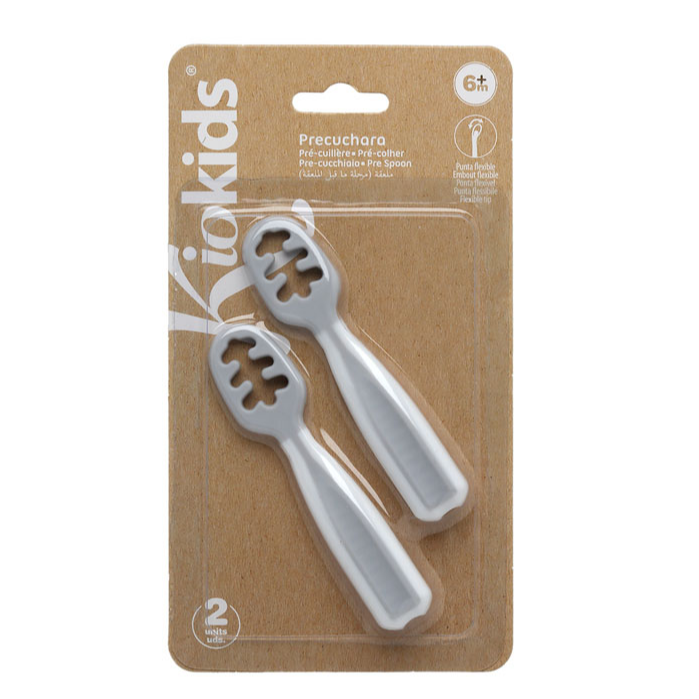 KIOKIDS CUCHARA GRIS 2 PIEZAS