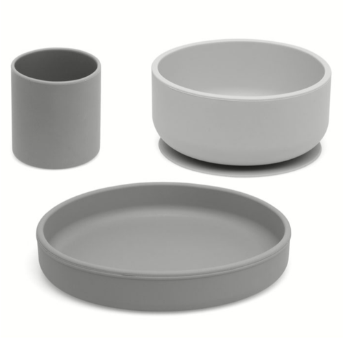 KIOKIDS SET VAJILLA GRIS 3U