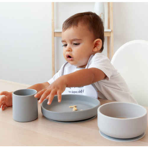 KIOKIDS SET VAJILLA GRIS 3U