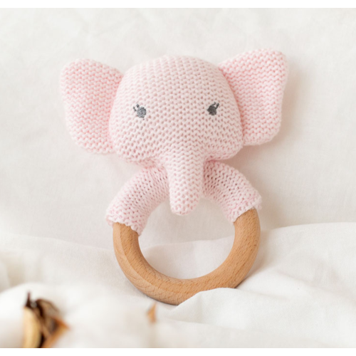 KIOKIDS ELEFANTE 13CM SONAJERO ALGODON