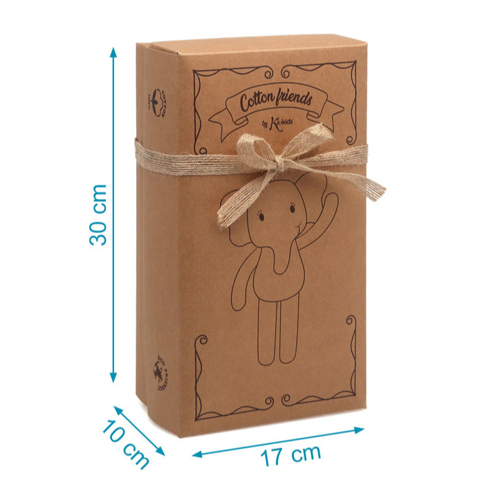 KIOKIDS DUDU 25 CM ELEFANTE ALGODON ROSA