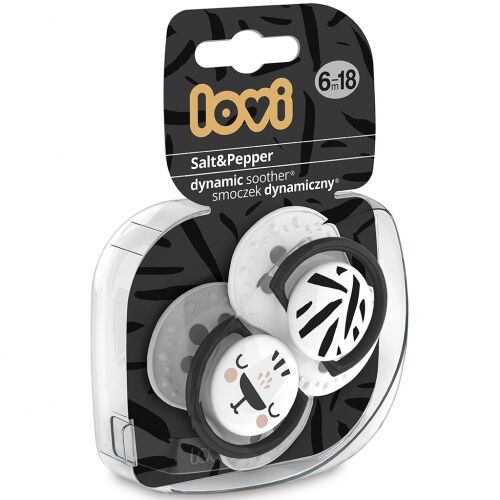 LOVI CHUPETE SALT&PEPPER 6-18M 2UD