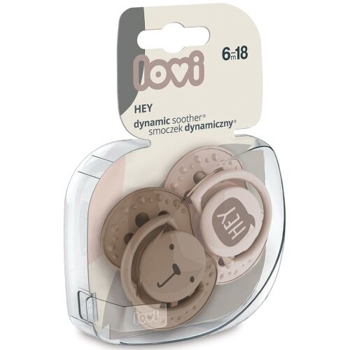 LOVI CHUPETES HEY ROSA/MARRON 6-18M 2UD