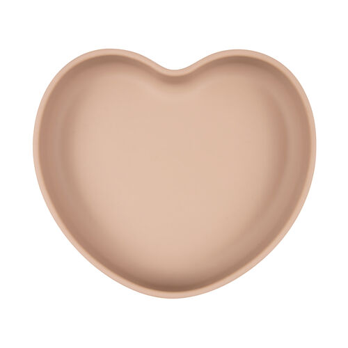 CANPOL BABIES PLATO SILICONA VENTOSA CORAZON BEIGE