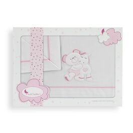 INTERBABY TRIPTICO CUNA PONY BCO/ROSA