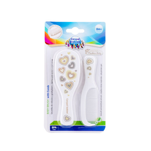 CANPOL BABIES PEINE Y CEPILLO NEWBORN BLANCO