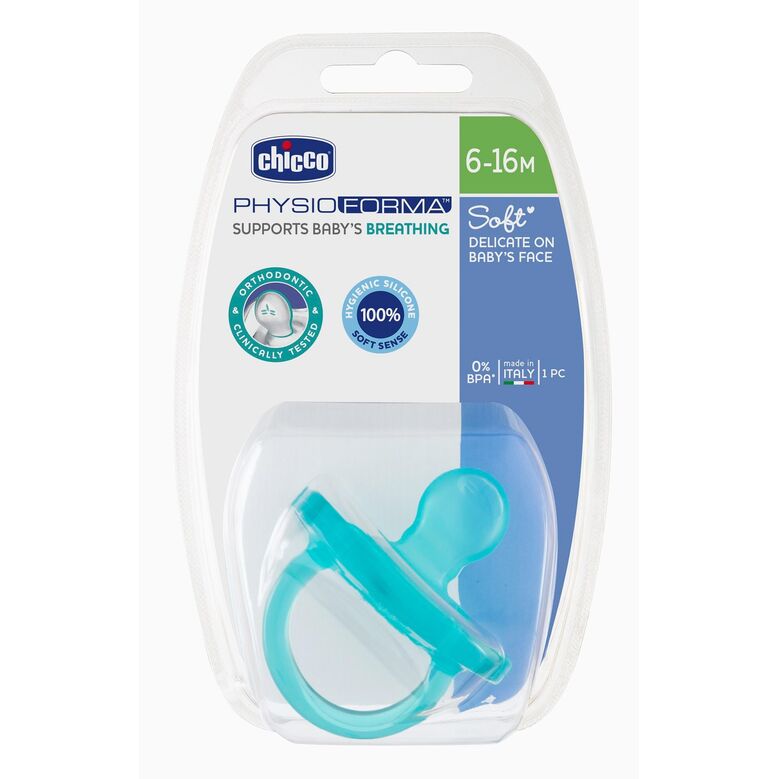 CHICCO CHUPETE PHYSIOFORMA SOFT AZUL 6-16M
