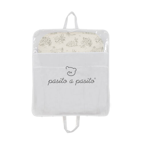 PASITO A PASITO COLCHONETA VERANO TOILE DE JOUY CREAM