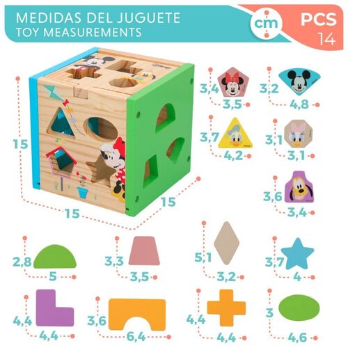 DISNEY CUBO FORMAS MADERA