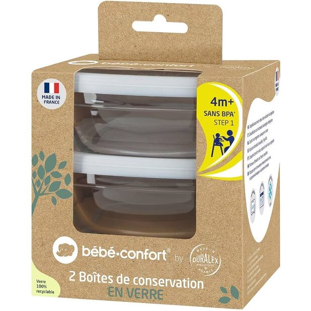 BEBE CONFORT 2 GLASS CONSER BOXES 4M+